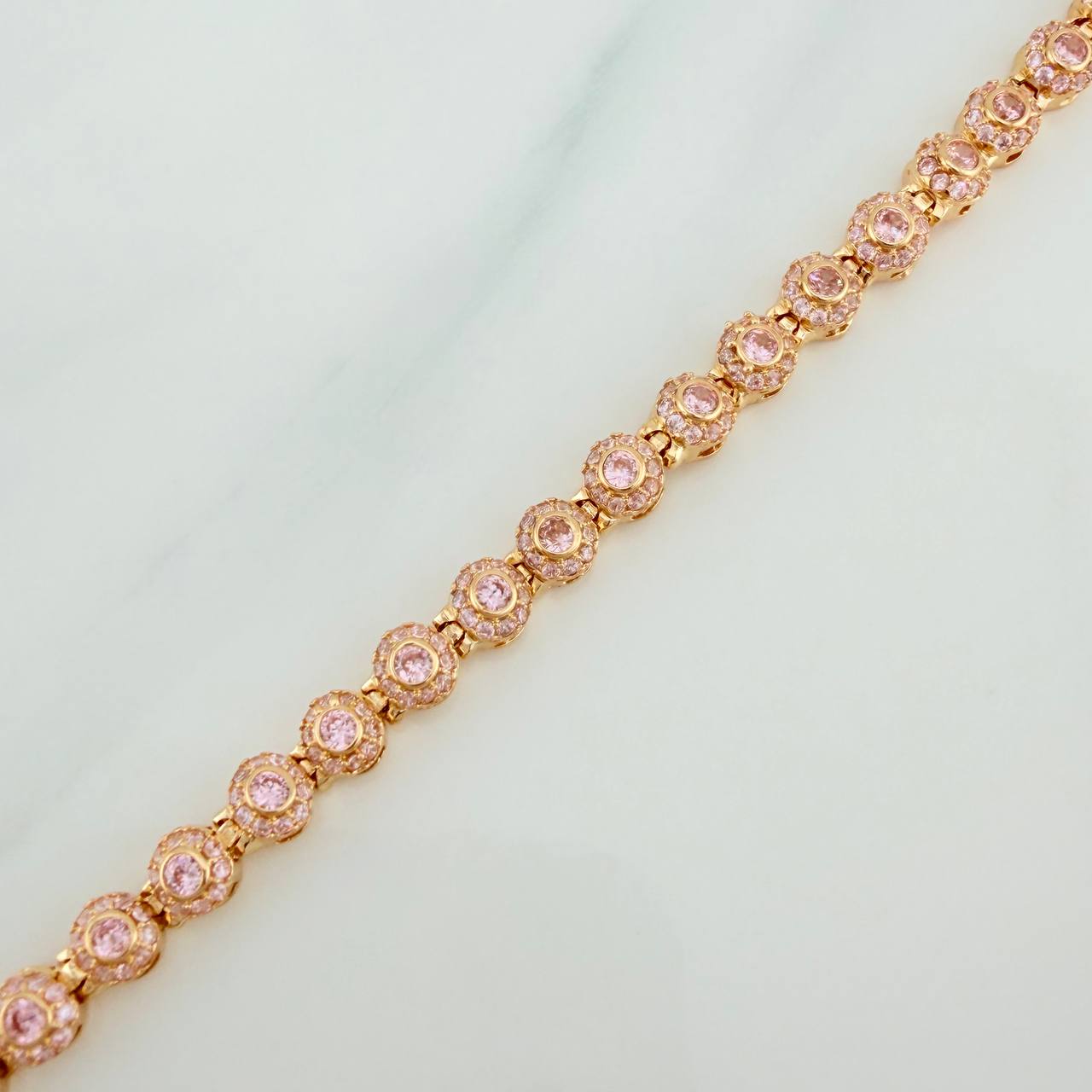 Pulso Tennis 9.75gr / 7 3/4 in / 4.2mm Oro Amarillo 18K &