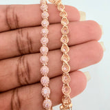 Pulso Tennis 9.75gr / 7 3/4 in / 4.2mm Oro Amarillo 18K &