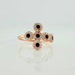 Anillo Cruz Tupida 2.3gr / T8 / Oro Rosa 18K &