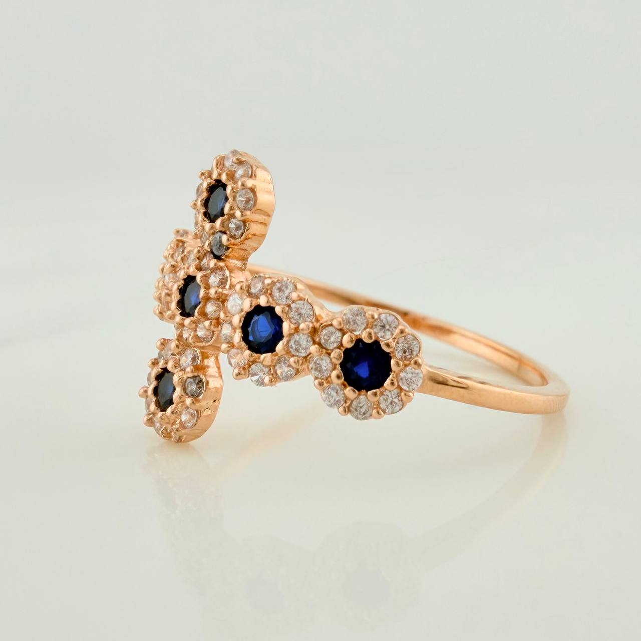 Dense Cross Ring 2.25gr / T8 1/2 / 18K Rose Gold &