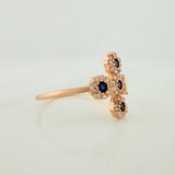 Dense Cross Ring 2.25gr / T8 1/2 / 18K Rose Gold &