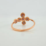 Dense Cross Ring 2.25gr / T8 1/2 / 18K Rose Gold &