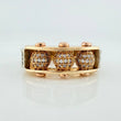 Fire Beads Ring 11.9gr / T9 1/4 / Three 18K Golds &