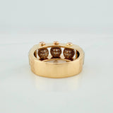 Fire Beads Ring 11.9gr / T9 1/4 / Three 18K Golds &