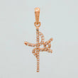 Faith Pendant 1.35gr / 1 1/4 in / 18K Rose Gold &
