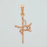 Faith Pendant 1.35gr / 1 1/4 in / 18K Rose Gold &