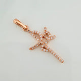 Faith Pendant 1.35gr / 1 1/4 in / 18K Rose Gold &