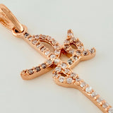 Faith Pendant 1.35gr / 1 1/4 in / 18K Rose Gold &