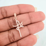 Faith Pendant 1.35gr / 1 1/4 in / 18K Rose Gold &