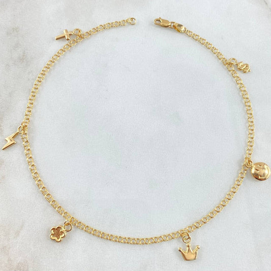 Anklet Classic Link Pendant 3.45gr / 10.4in / 18K Gold Yellow