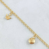 Anklet Classic Link Pendant 3.45gr / 10.4in / 18K Gold Yellow