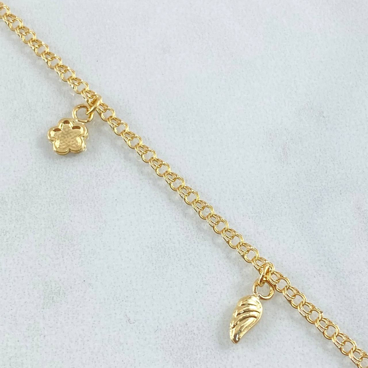 Anklet Classic Link Pendant 3.45gr / 10.0in / 18K Gold