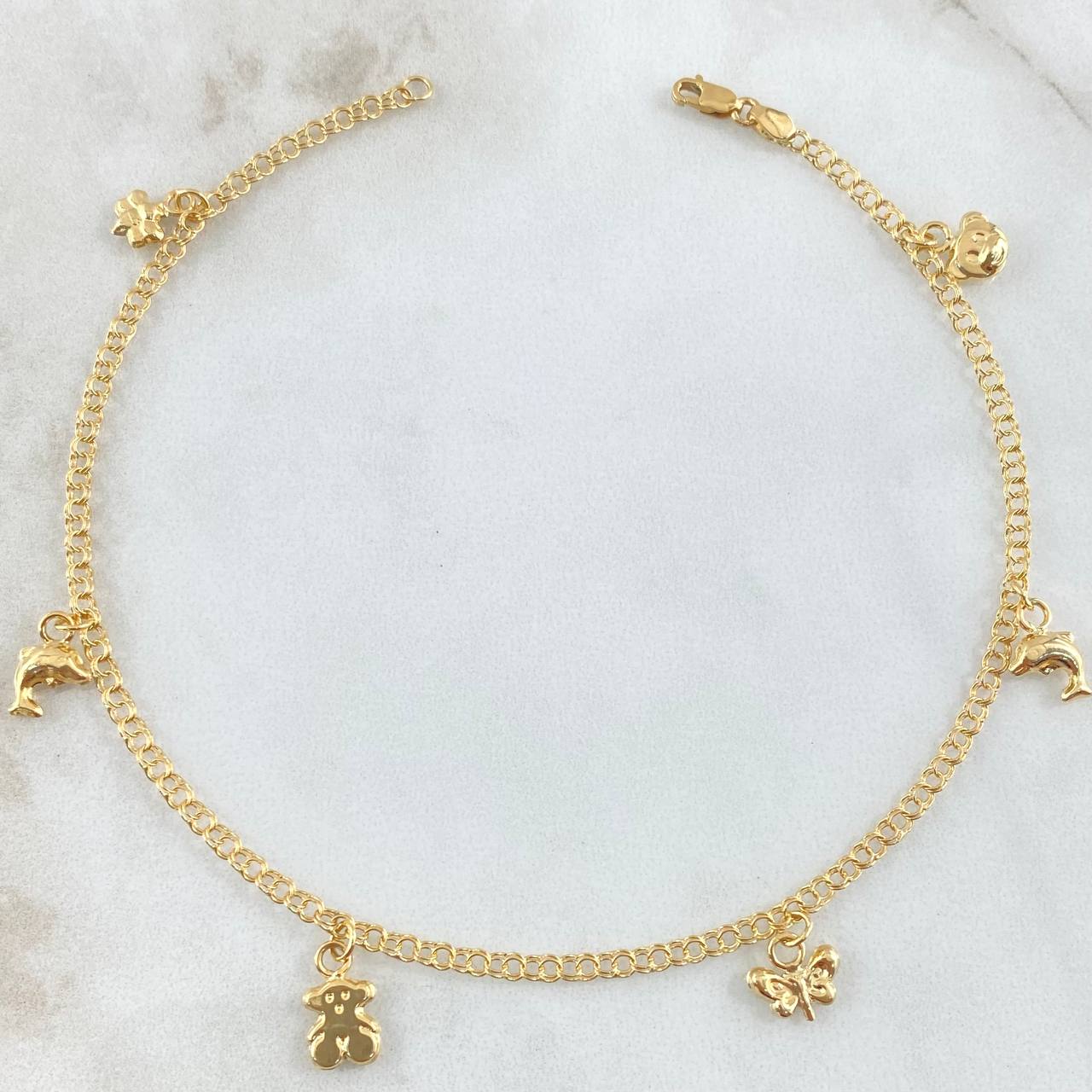 Anklet Classic Link Pendant 3.55gr / 9.8in / 18K Yellow Gold *