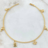 Anklet Classic Link Pendant 3.55gr / 9.8in / 18K Yellow Gold *