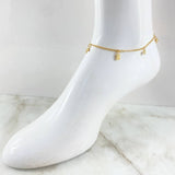Anklet Classic Link Pendant 3.55gr / 9.8in / 18K Yellow Gold *