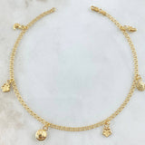 Anklet Classic Link Pendant 3.55gr / 9.6in / 18K Gold