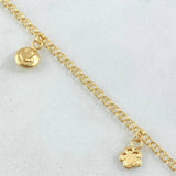 Anklet Classic Link Pendant 3.55gr / 9.6in / 18K Gold