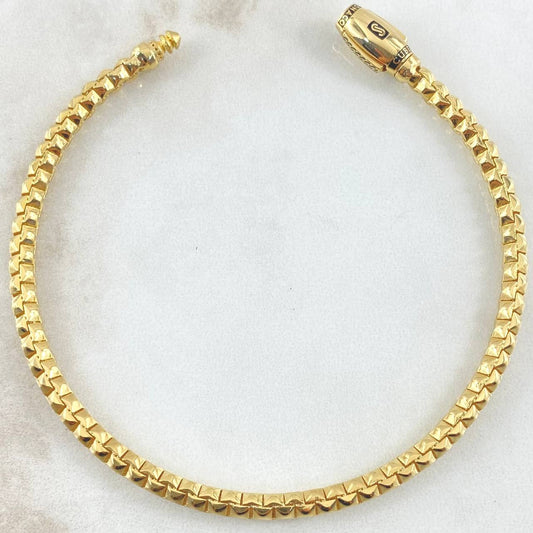 Venetian Bracelet Cubicular 8.95gr / 8.3in / 18K Gold +4$