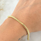 Venetian Bracelet Cubicular 8.95gr / 8.3in / 18K Gold +4$