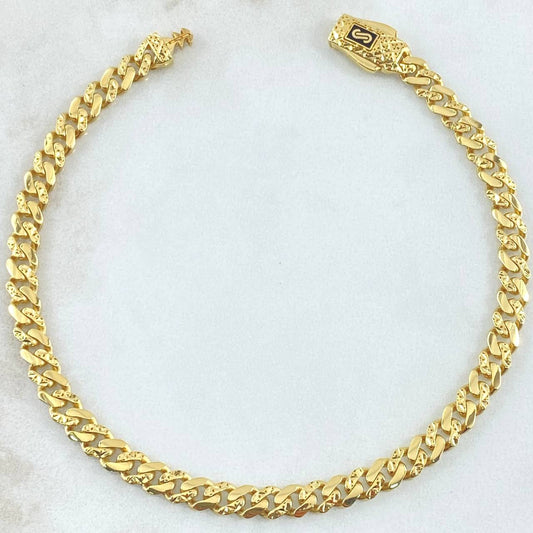 Pulso Cubano Infinito 7.15gr / 8 1/4 in / Oro Amarillo +4 18K !