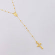 Rosario Virgen Maria Cruz Lisa 2.9gr / 17 3/4 in / 2mm Oro Amarillo +4 18K *