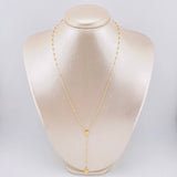 Rosario Virgen Maria Cruz Lisa 2.85gr / 17 3/4 in / 2mm Oro Amarillo +4 18K