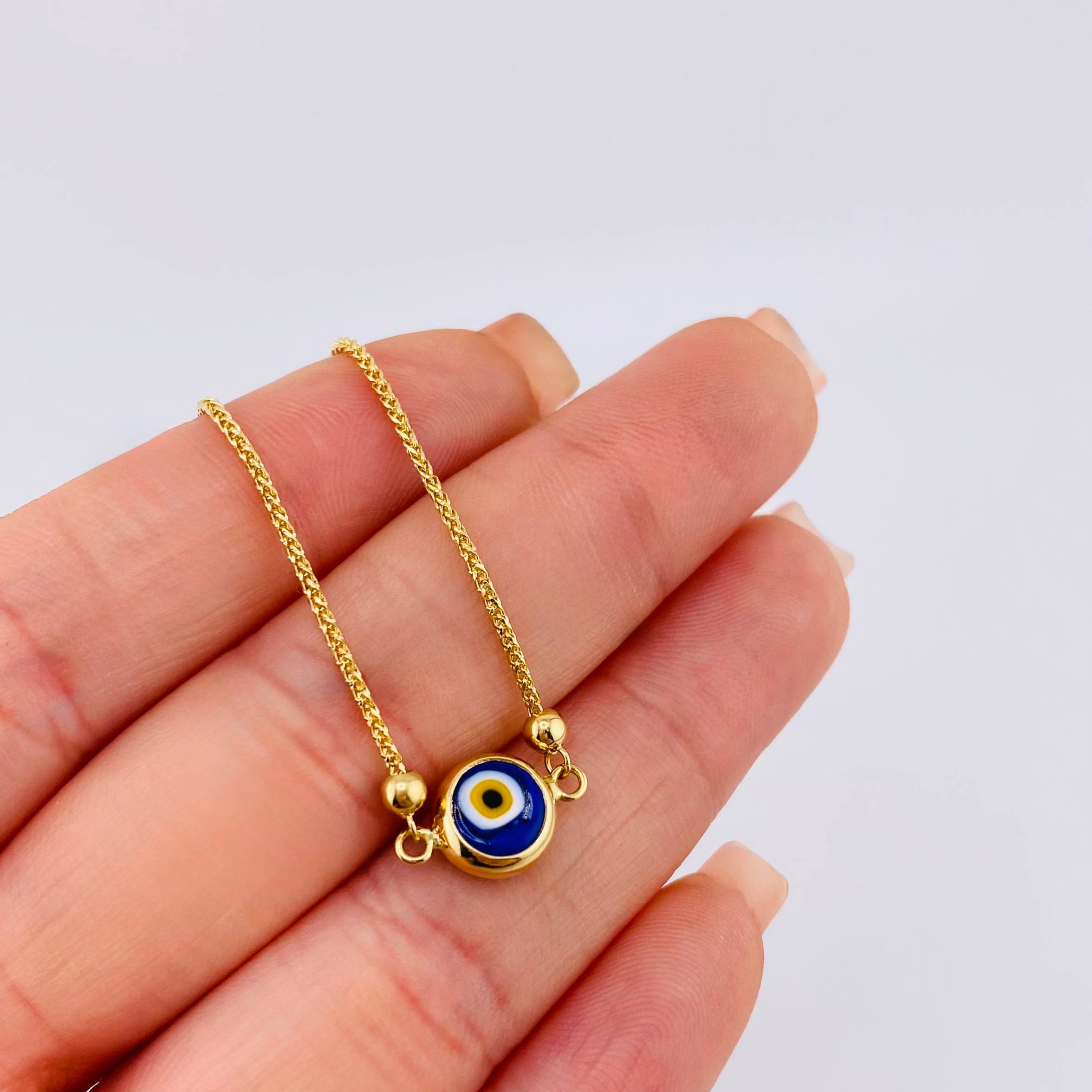 Pulso Franco Ojo Turco 2.85gr / 9 in / 3mm Oro Amarillo +4 18K