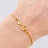 Pulso Franco Llave Gradual 2.35gr / 9 in / 3mm Oro Amarillo +4 18K
