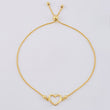 Pulso Franco Corazon Silueta 2.25gr / 9 1/2 in / 3mm Oro Amarillo +4 18K