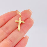 Dije Cruz Cristo 0.7gr / 1 in / Oro Amarillo 18K *