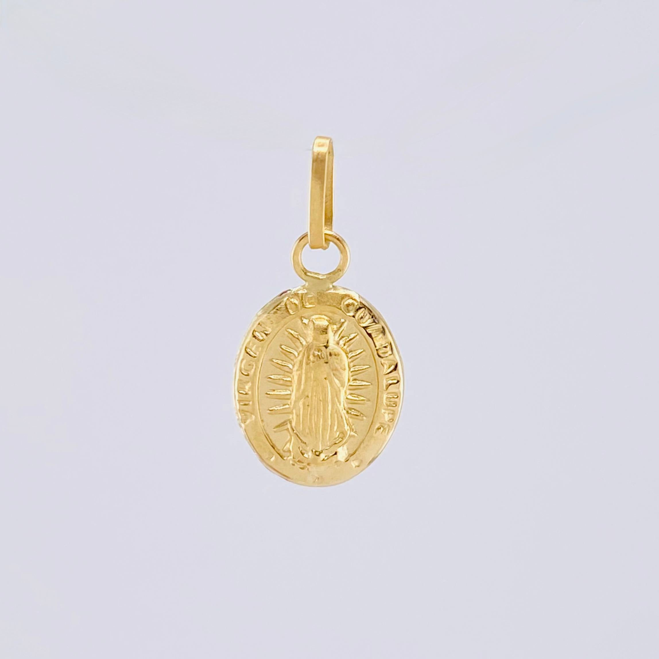 Dije Virgen Guadalupe 0.45gr / 1/2 in / Oro Amarillo 18K *