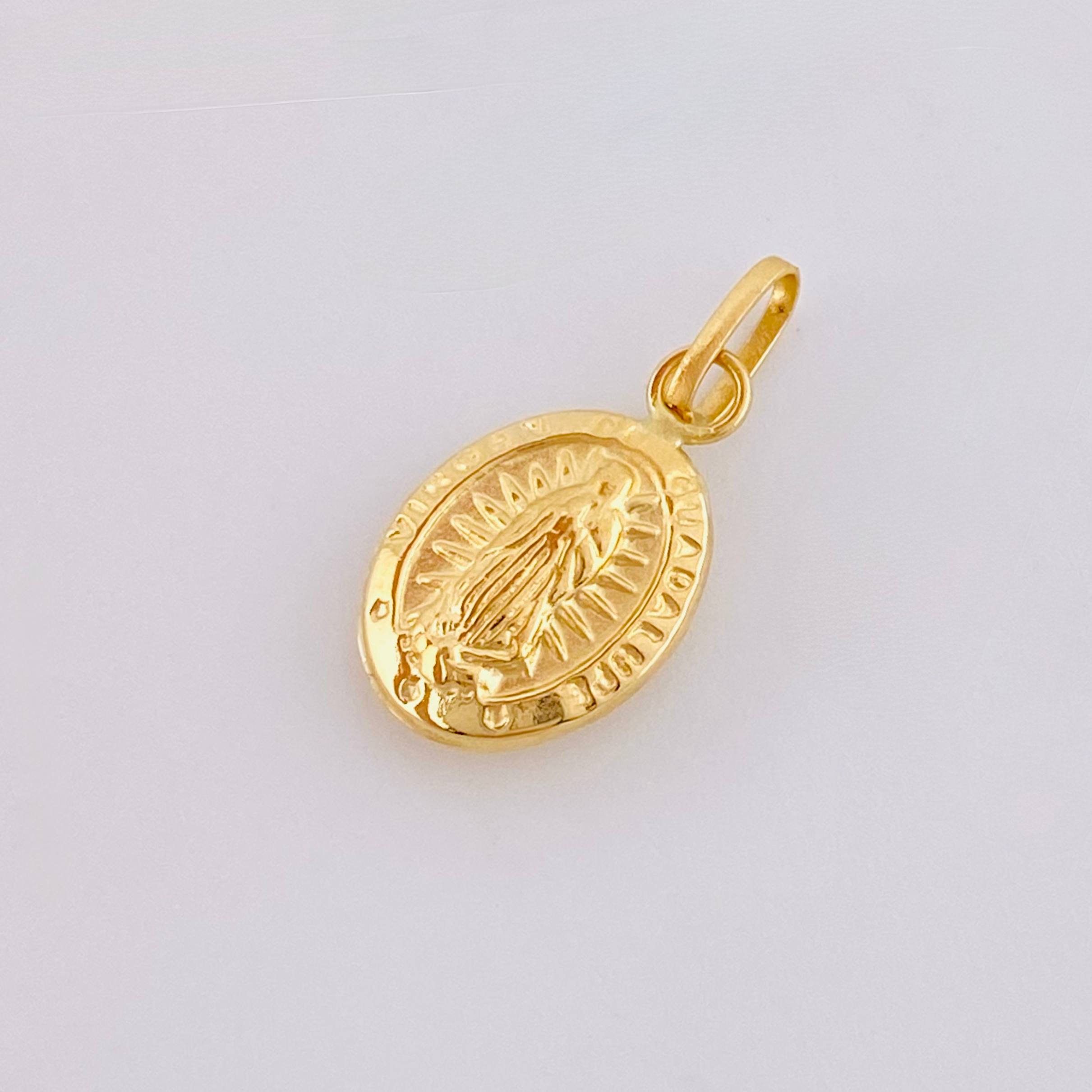 Dije Virgen Guadalupe 0.45gr / 1/2 in / Oro Amarillo 18K *