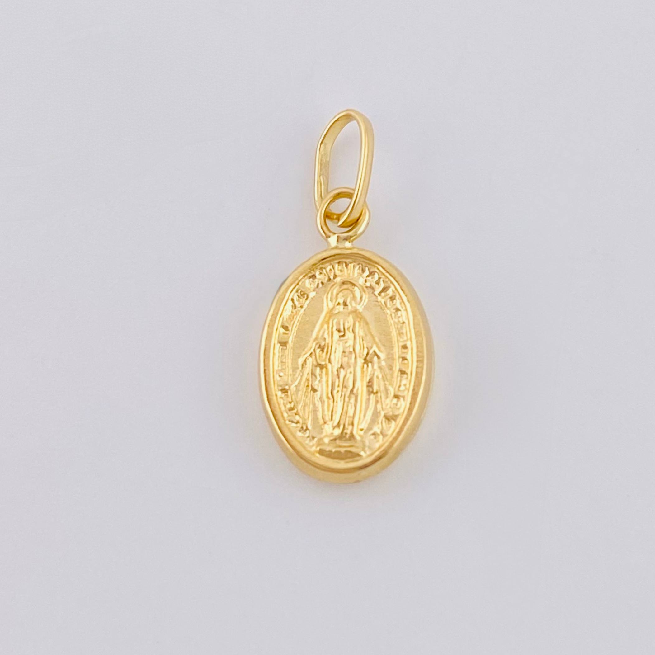 Dije Virgen Milagrosa 0.4gr / 1/2 in / Oro Amarillo 18K *