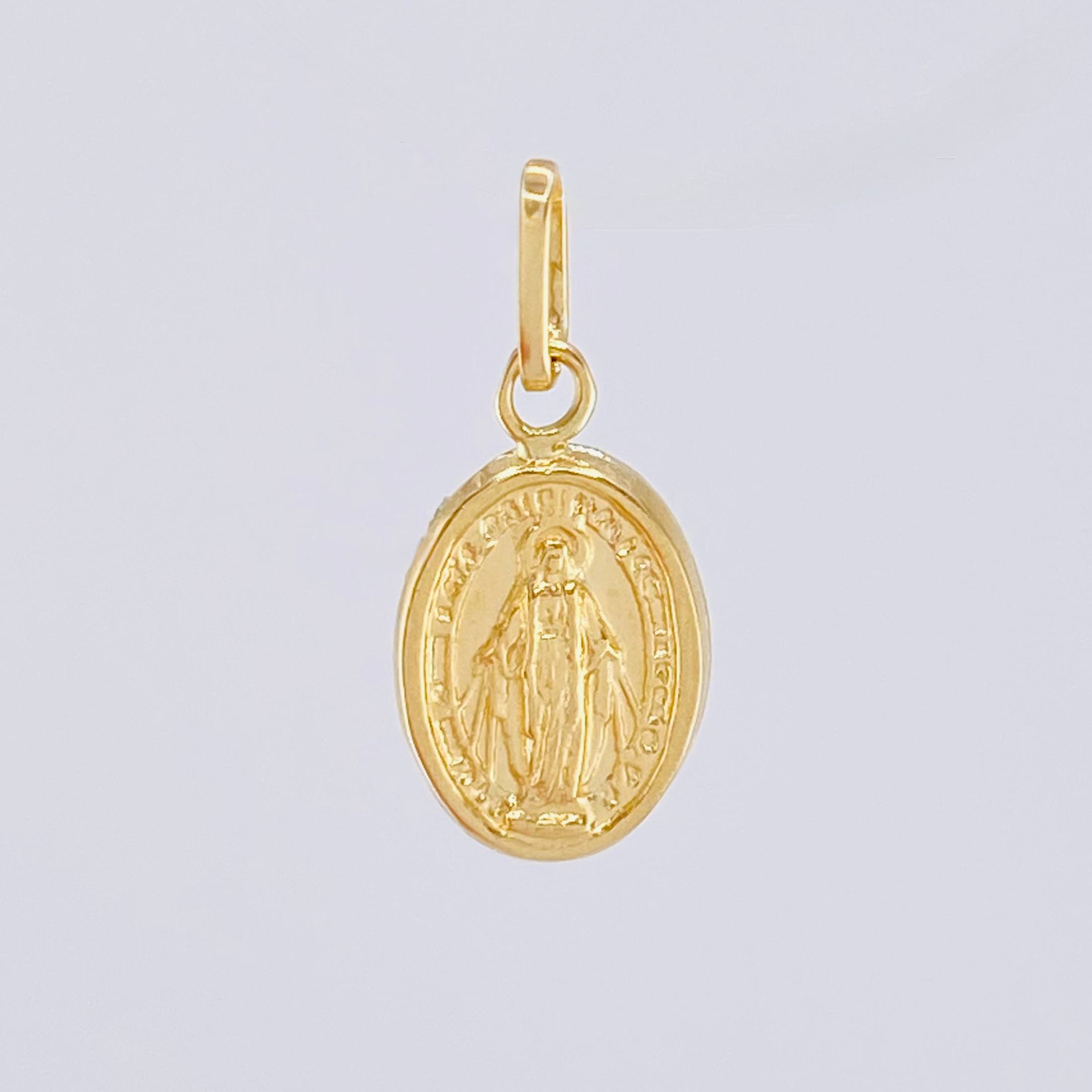 Dije Virgen Milagrosa 0.4gr / 1/2 in / Oro Amarillo 18K *