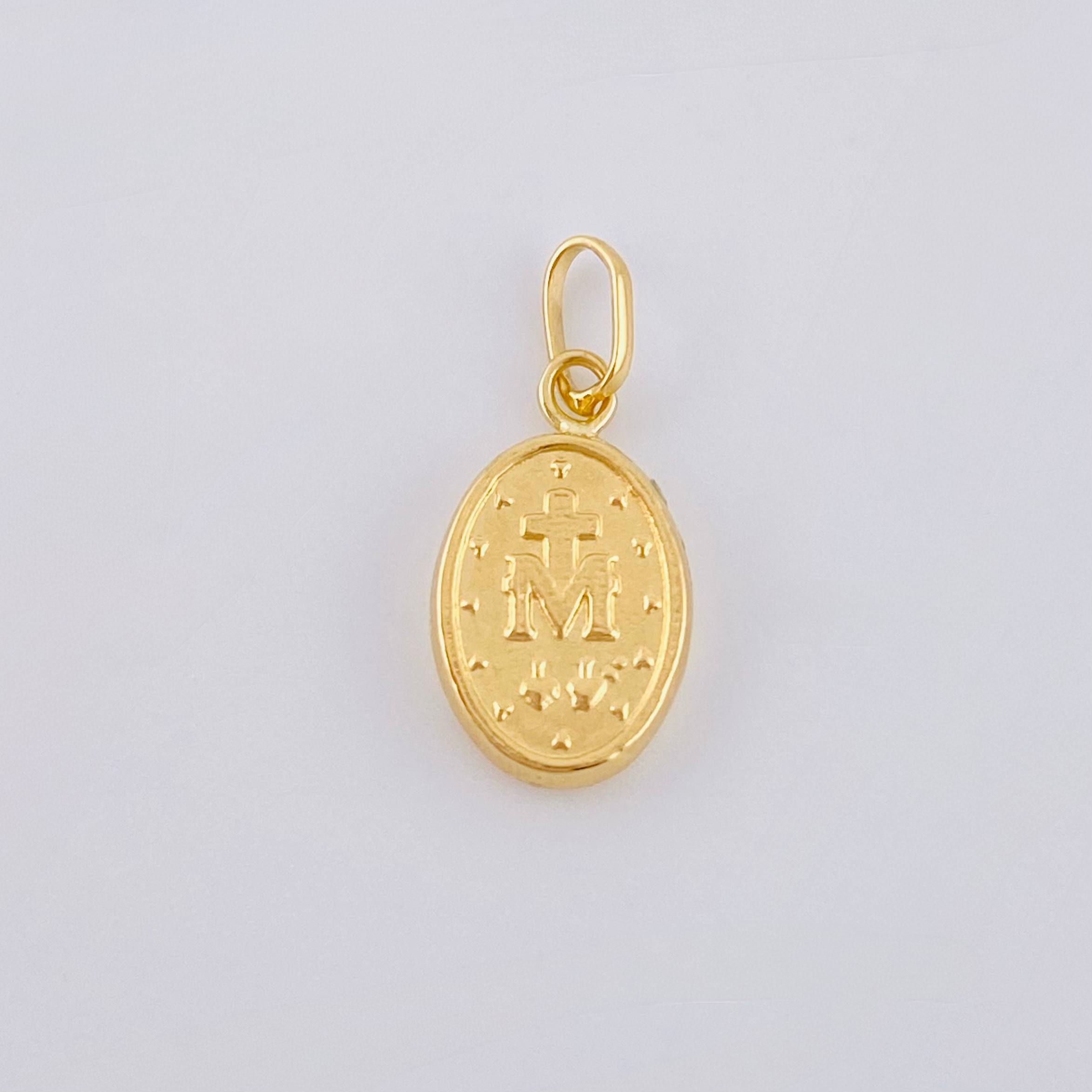 Dije Virgen Milagrosa 0.4gr / 1/2 in / Oro Amarillo 18K *