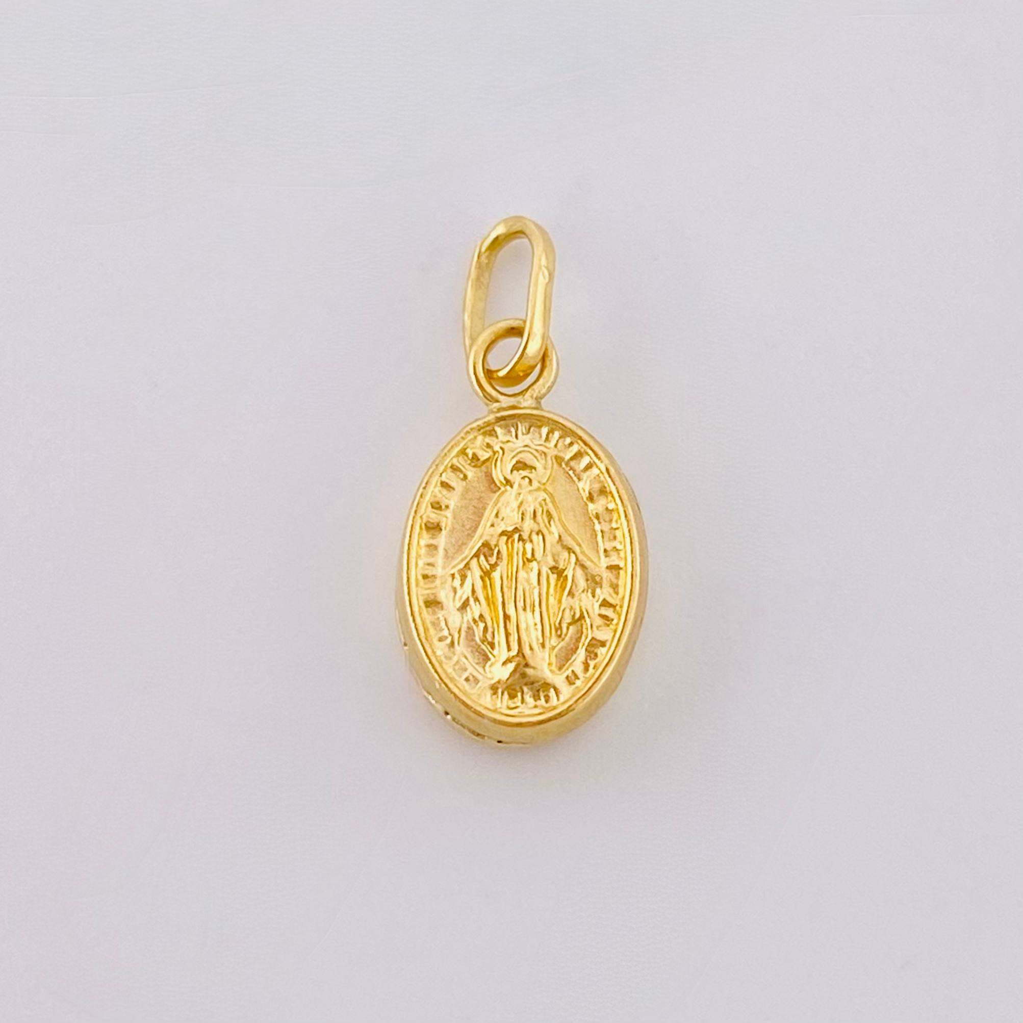 Dije Virgen Milagrosa 0.4gr / 1/2 in / Oro Amarillo 18K