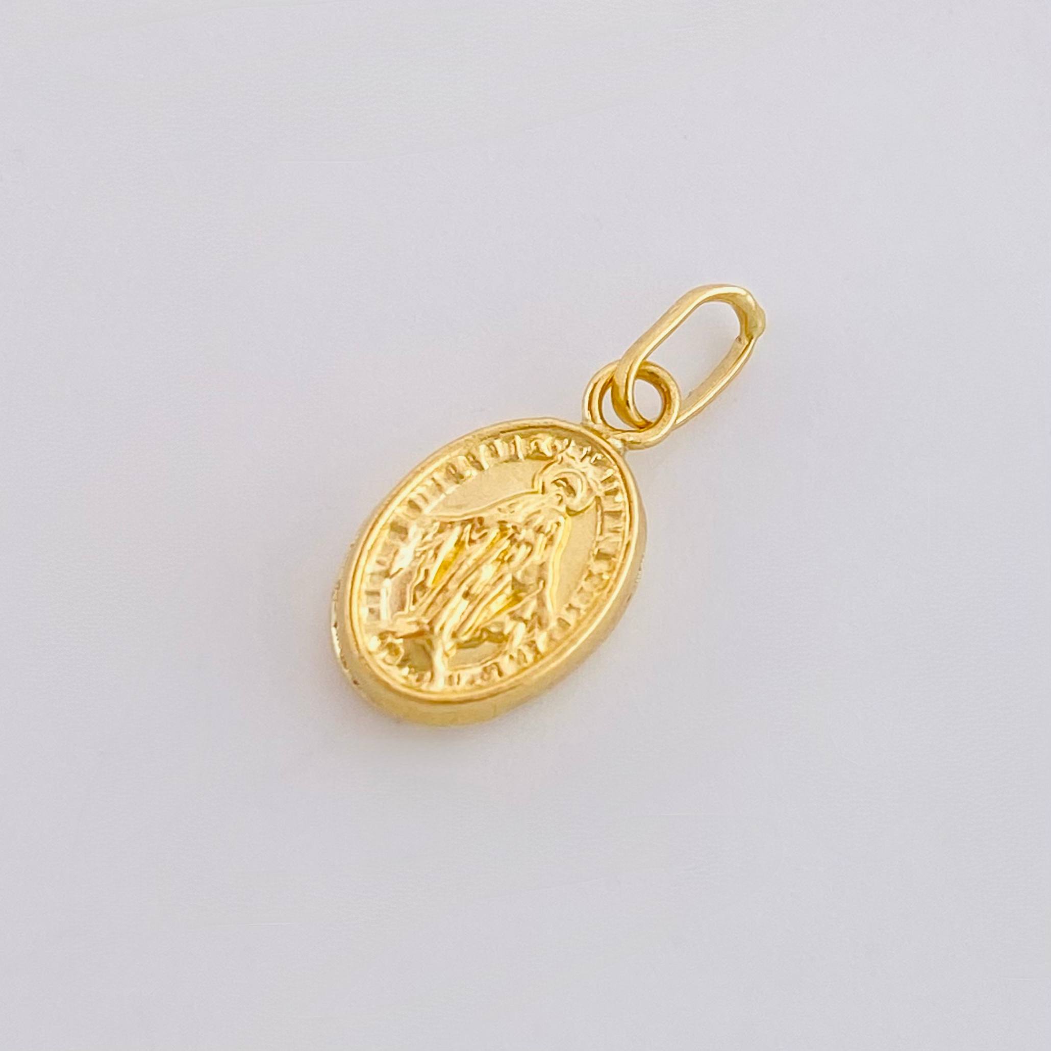 Dije Virgen Milagrosa 0.4gr / 1/2 in / Oro Amarillo 18K