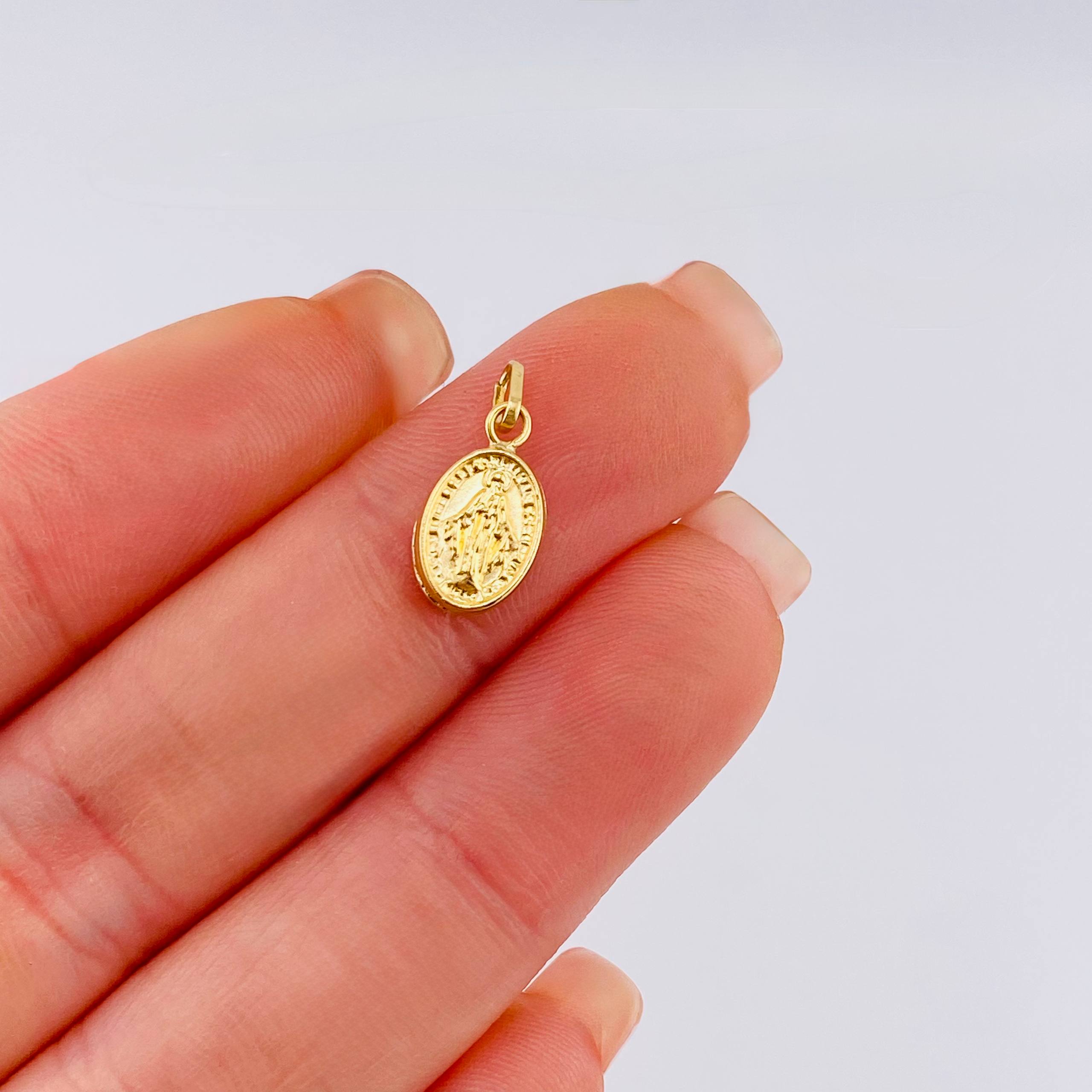 Dije Virgen Milagrosa 0.4gr / 1/2 in / Oro Amarillo 18K