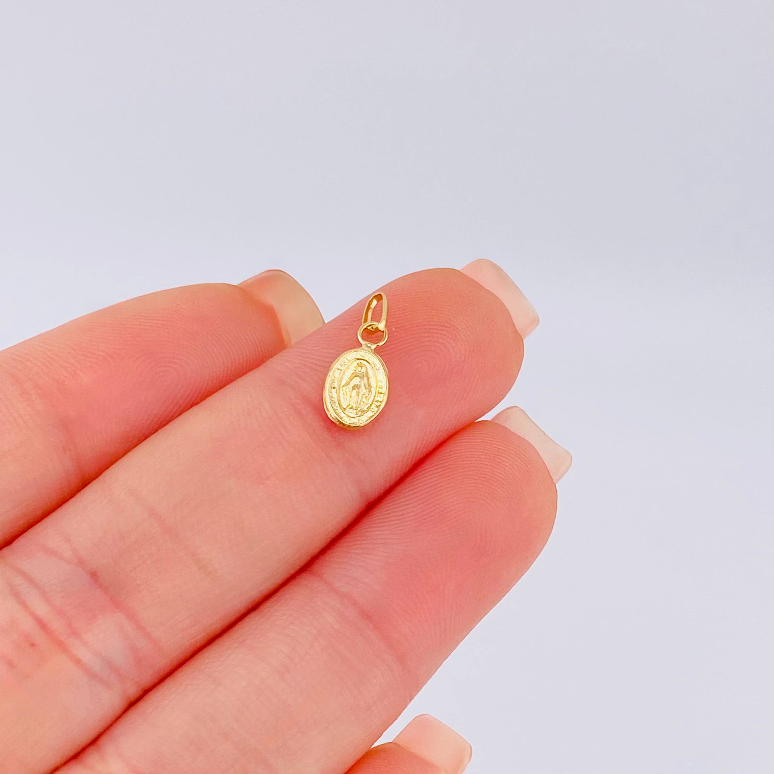 Dije Virgen Milagrosa 0.4gr / 1/2 in / Oro Amarillo 18K *