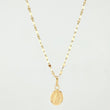 Set Cadena y Dije Flor Espejo + Virgen Guadalupe 1.35gr / 17 3/4 in / 1.3mm Oro Amarillo 18K