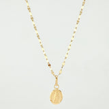 Set Cadena y Dije Flor Espejo + Virgen Guadalupe 1.35gr / 19 3/4 in / 1.3mm Oro Amarillo 18K *