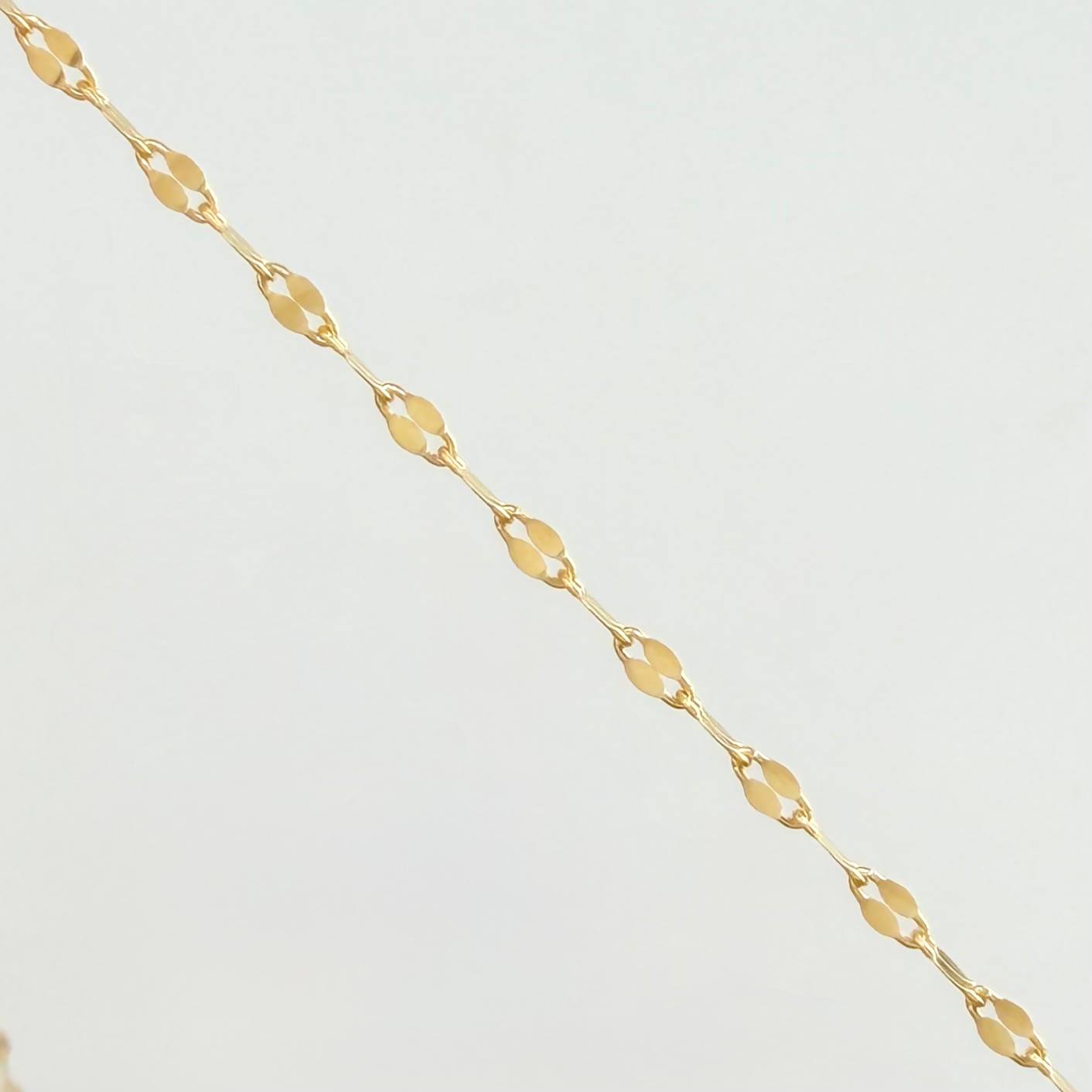 Set Cadena y Dije Flor Espejo + Virgen Milagrosa 1.35gr / 17 3/4 in / 1.3mm Oro Amarillo 18K *