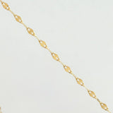 Set Cadena y Dije Flor Espejo + Virgen Milagrosa 1.35gr / 17 3/4 in / 1.3mm Oro Amarillo 18K