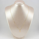 Set Cadena y Dije Flor Espejo + Virgen Milagrosa 1.4gr / 19 3/4 in / 1.3mm Oro Amarillo 18K *