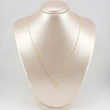 Set Cadena y Dije Flor Espejo + Virgen Milagrosa 1.4gr / 19 3/4 in / 1.3mm Oro Amarillo 18K