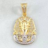 Pendant Pharaoh Face 7.3gr / 1.3in / Two Tone Yellow White 18K