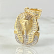 Pendant Pharaoh Face 7.3gr / 1.3in / Two Tone Yellow White 18K