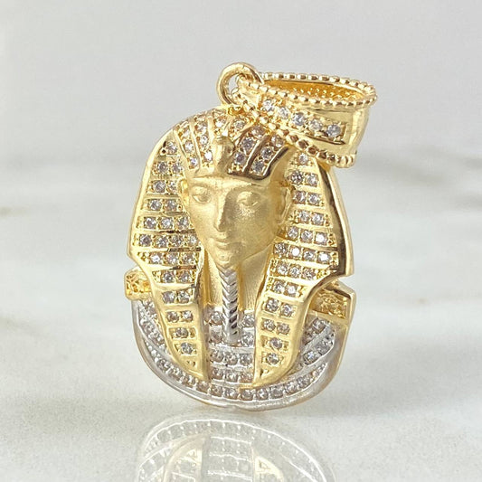 Pendant Pharaoh Face 7.3gr / 1.3in / Two Tone Yellow White 18K