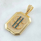 Pendant Sign Plate Weight 11.15gr / 1.8in / 18K Gold