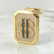 Pendant Sign Plate Weight 11.15gr / 1.8in / 18K Gold